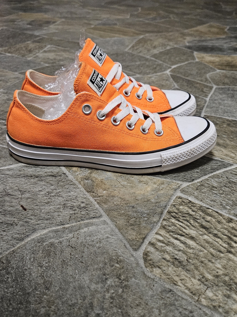 Converse NEON Orange Low Top Sneakers - Picture 5 of 9